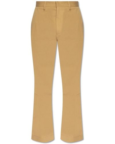 Amiri Trousers With Logo - Natural