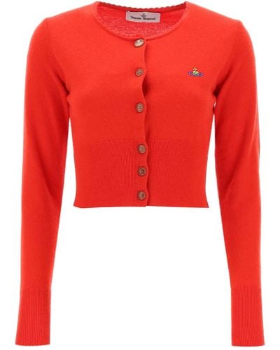 Vivienne Westwood Bea Cropped Cardigan - Red