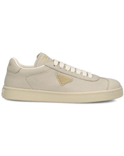 Prada Downtown Lace-up Trainers - Natural