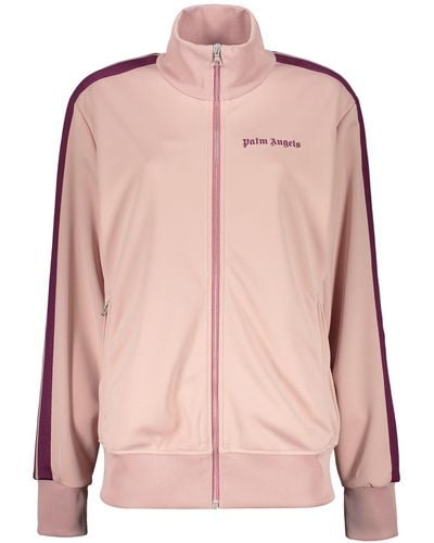 Palm Angels Techno Fabric Full-Zip Sweatshirt - Pink