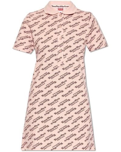 KENZO Dress With Logo, - Pink