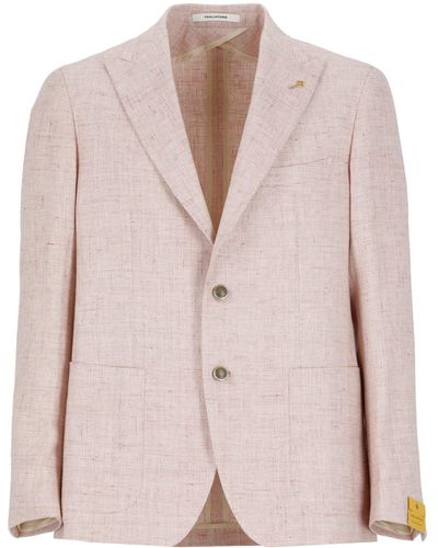 Tagliatore Linen And Cotton Jacket - Pink