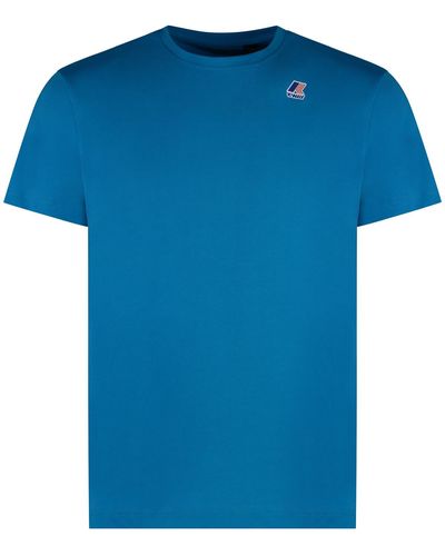 K-Way Edouard Cotton Crew-Neck T-Shirt - Blue