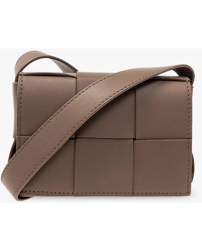 Bottega Veneta Cassette Mini Shoulder Bag - Brown