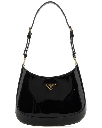 Prada Leather Cleo Handbag - Black