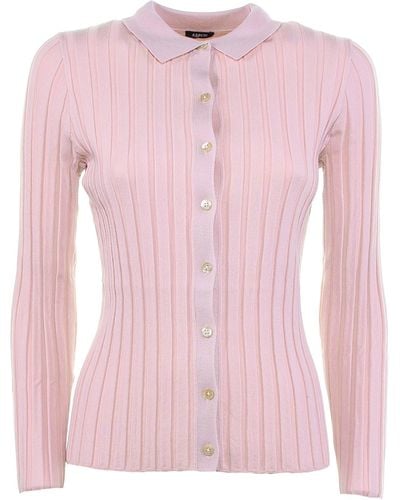 Aspesi Cardigan With Buttons - Pink