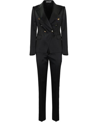 Tagliatore Alicya Tuxedo Effect Suit - Black