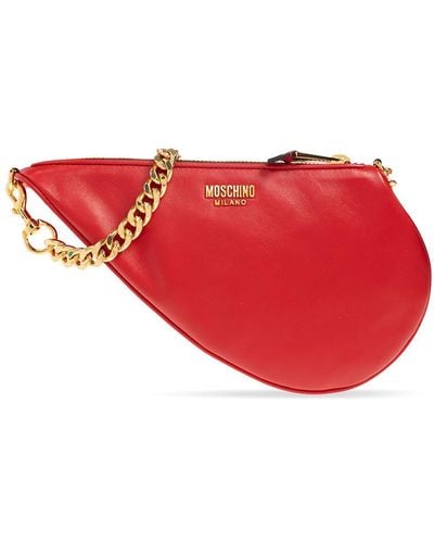 Moschino Shoulder Bag With Logo - Red