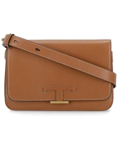 Tod's Mini Pouch With Logo - Brown