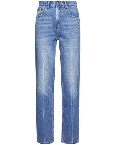 Tory Burch Slim-fit Straight Leg Jeans - Blue