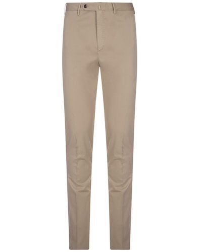 PT01 Stretch Cotton Classic Trousers - Natural