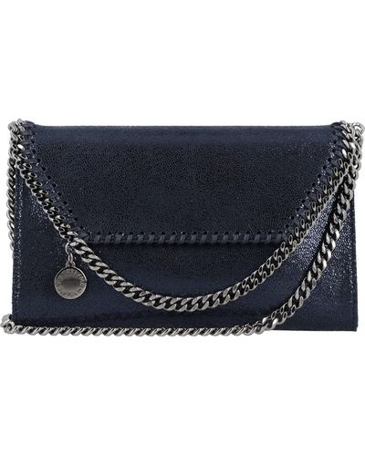 Stella McCartney Mini Flap Falabella Shiny Bag - Blue