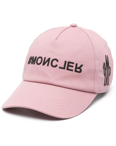 3 MONCLER GRENOBLE Baseball Hat With Embossed Logo - Pink