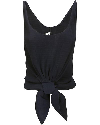 JW Anderson Knot Front Strap Top - Black