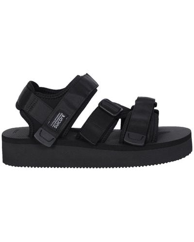 Suicoke Kisee-Vpo Logo Patch Strap Sandals - Black