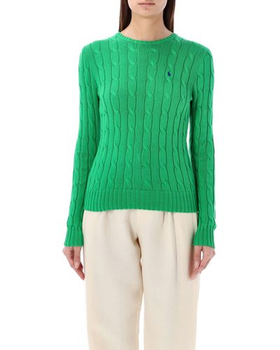 Polo Ralph Lauren Cable-Knit Cotton Crewneck Jumper - Green