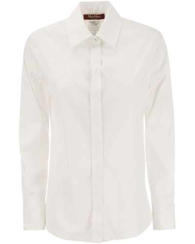 Max Mara Studio Frine Stretch Cotton Shirt - White