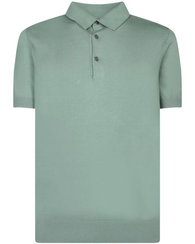 ZEGNA Premium Sage Cotton Polo Shirt - Green