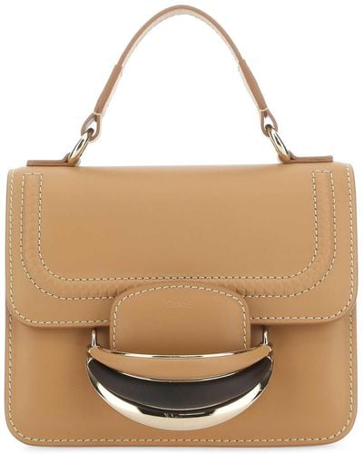 Chloé Camel Leather Small Kattie Handbag - Brown