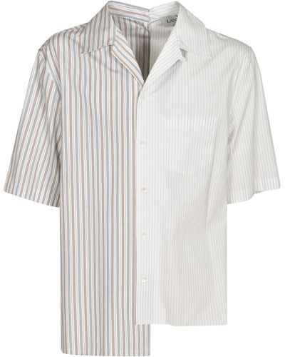 Lanvin Asymmetric Striped Shirt Shirt, Blouse - White