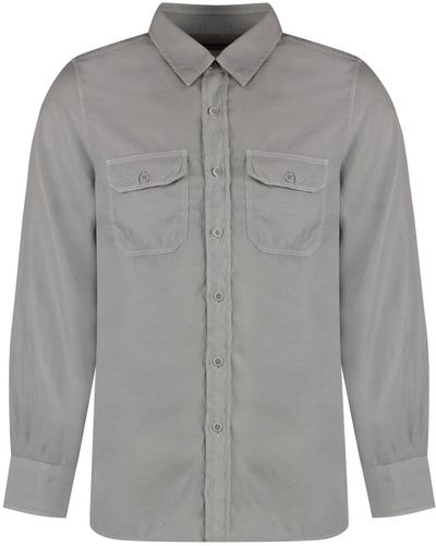 Tom Ford Cotton Twill Shirt - Gray