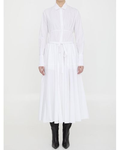 Patou Shirt Dress In Cotton - White