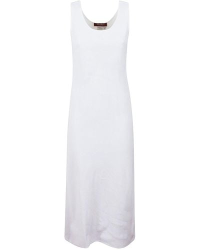 Max Mara Studio U-Neck Sleeveless Dress - White