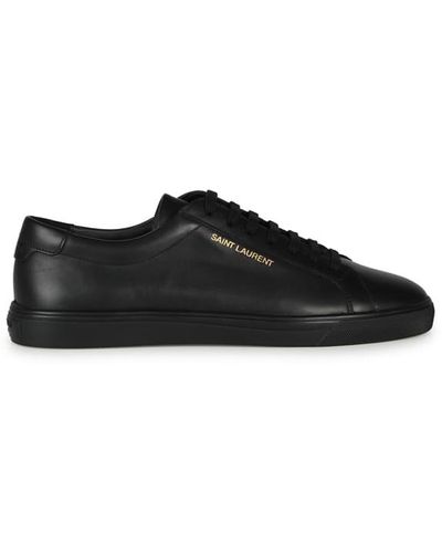 Saint Laurent Andy Low-top Leather Trainers - Black