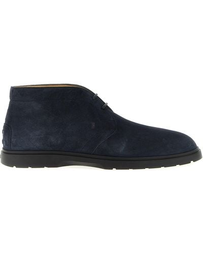 Tod's Suede Boots Boots, Ankle Boots - Blue