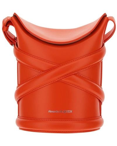 Alexander McQueen The Curve Bucket Bag - Red