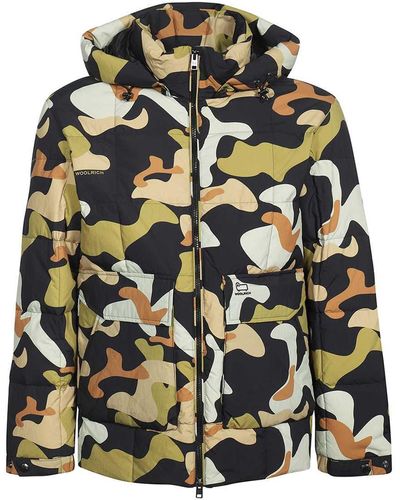 Woolrich Hooded Nylon Down Jacket - Multicolor