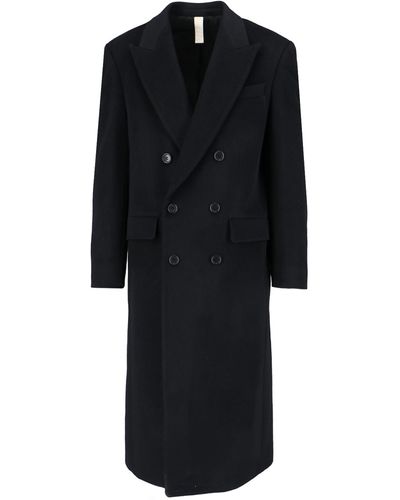 sunflower Double-Breasted Coat - Black