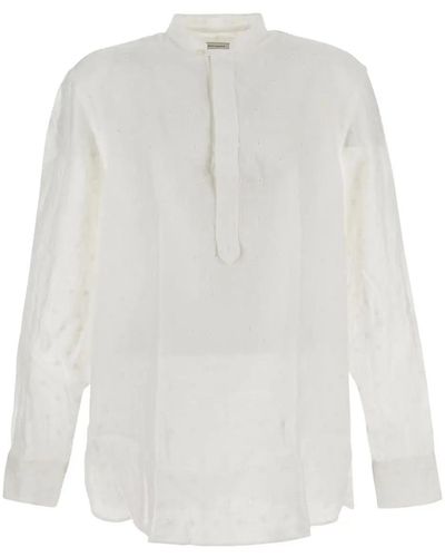 Tagliatore Embroidered Shirt - White