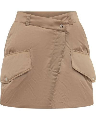 JW Anderson Mini Cargo Skirt With Padded Design - Natural