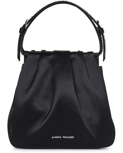 AMINA MUADDI Vittoria Crystal Handbag - Black