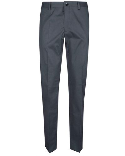 Etro Mid-Waisted Tapered Trousers - Blue