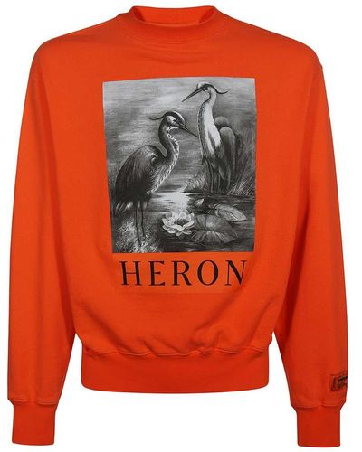 Heron Preston Cotton Crew-neck Sweatshirt - Orange