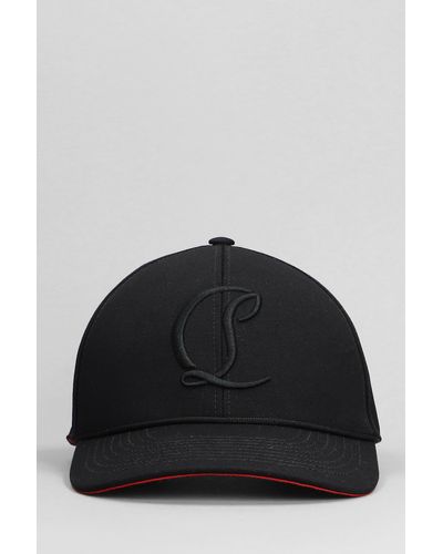 Christian Louboutin Mooncrest Hats In Black Cotton