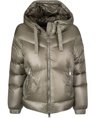 Woolrich Zip Fitted Padded Jacket - Grey