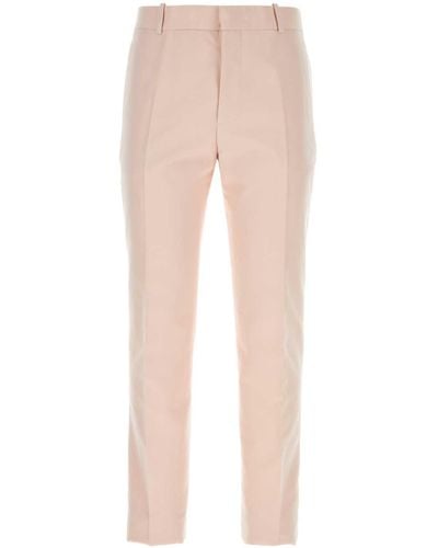 Alexander McQueen Pastel Twill Pant - Natural