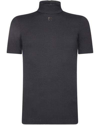 Fendi Turtleneck T-Shirt - Black