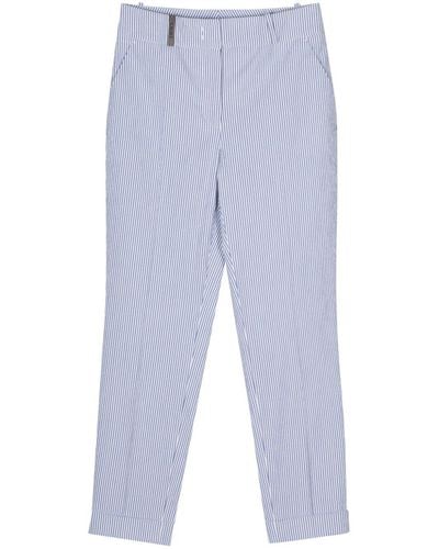 Peserico Regular Pants With Lapel - Blue