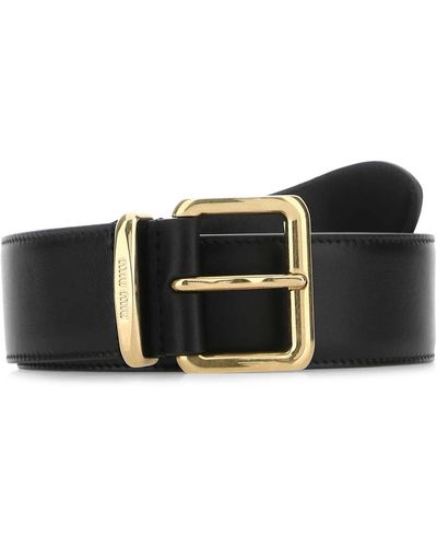 Miu Miu Leather Belt - Black