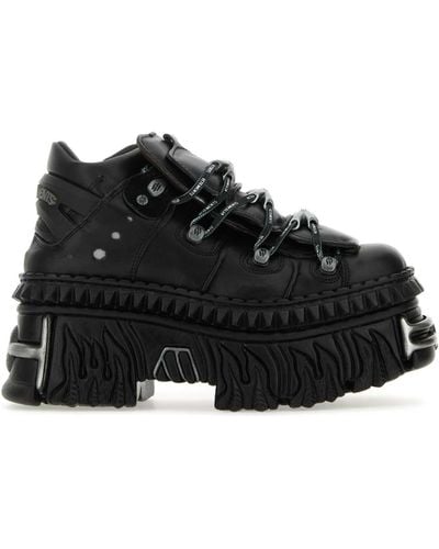 Vetements Leather New Rock Trainers - Black