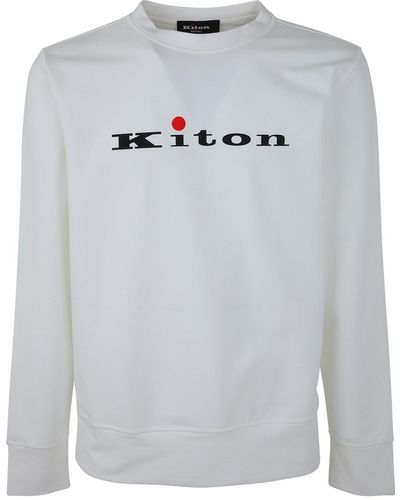 Kiton Crew Neck Cotton Jumper - Grey