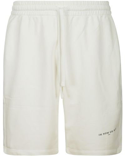 ih nom uh nit Shorts With Logo Small On Left Leg - White