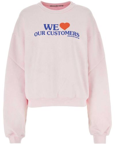 Alexander Wang Pastel Cotton Sweatshirt - Pink