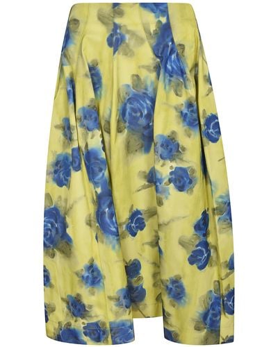 Marni Flower Skirt - Blue