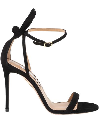 Aquazzura Bow Tie 105mm Bow Sandals - Black