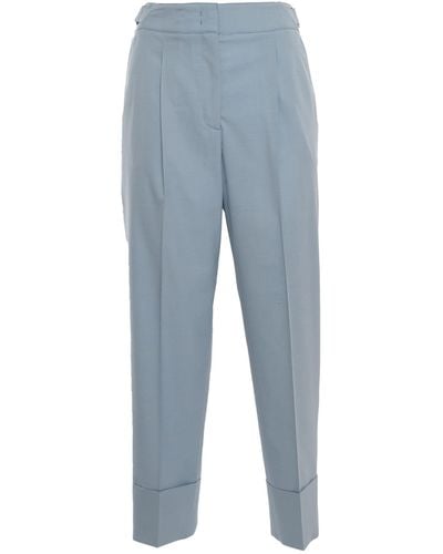 Peserico Tucks Pants - Blue